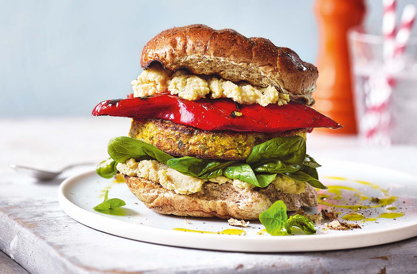 Spiced chickpea burgers