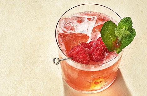 Image of "Raspberry, apple and elderflower spritz"