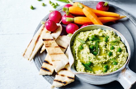 Image of "Herby pea houmous"