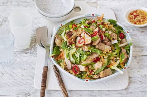 Image of "Barbecued pork belly salad"