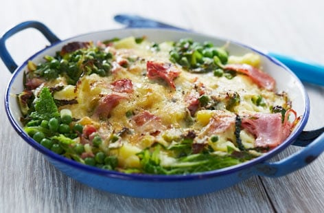 Ham and cabbage hash