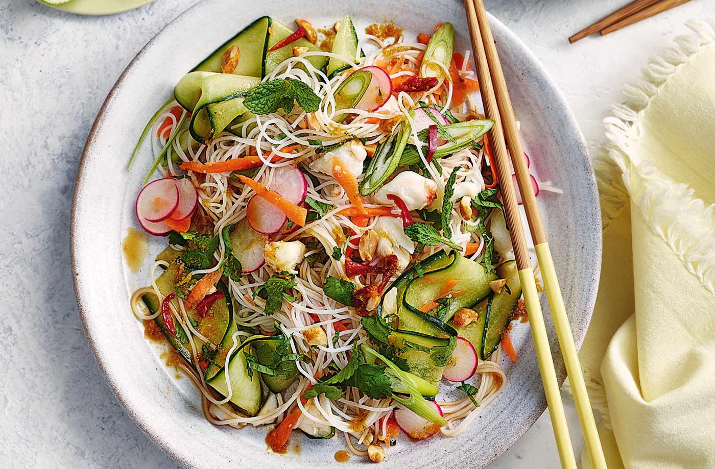 Vietnamese-style crab and noodle salad