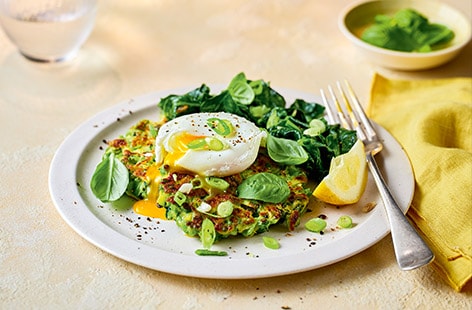 Image of "Pea, courgette and cheese fritters"