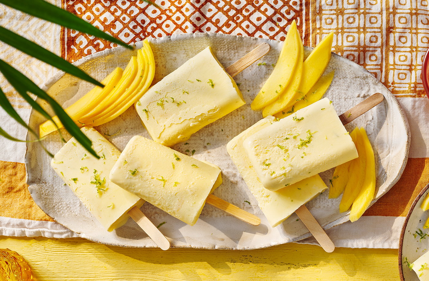 Mango and lime kulfi