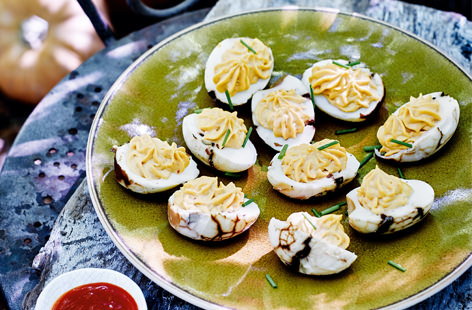 Image of "'Aged' devilled eggs"