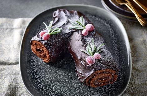 Image of "Microwave chocolate yule log"