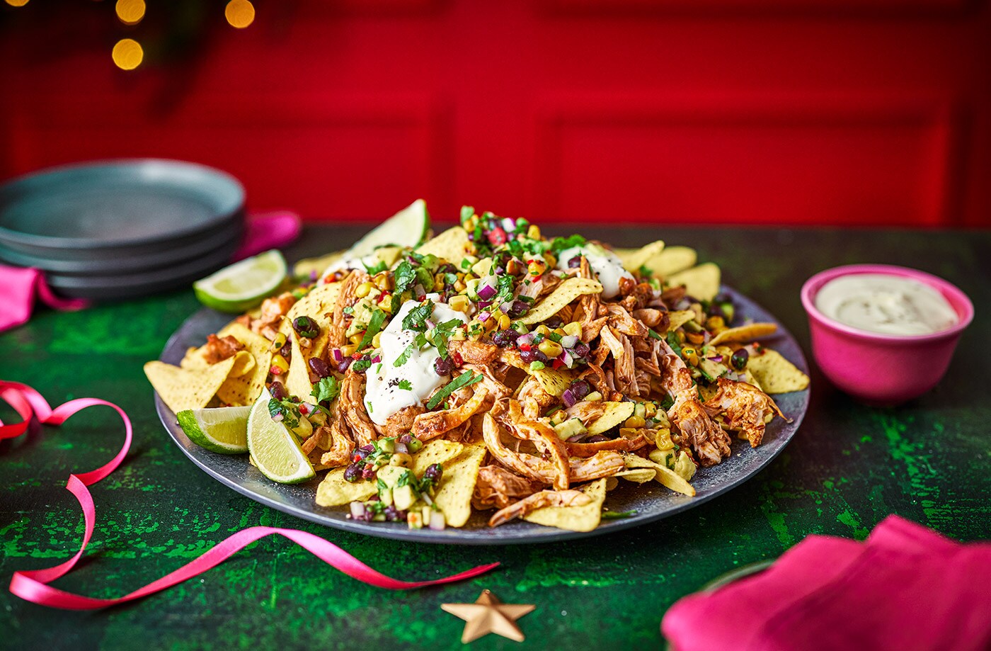 Chipotle chicken nachos