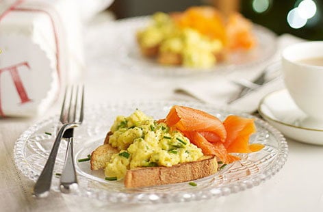 Image of "Smoked salmon and scrambled eggs"