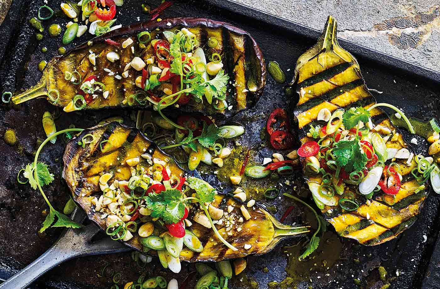 Barbecue miso aubergine