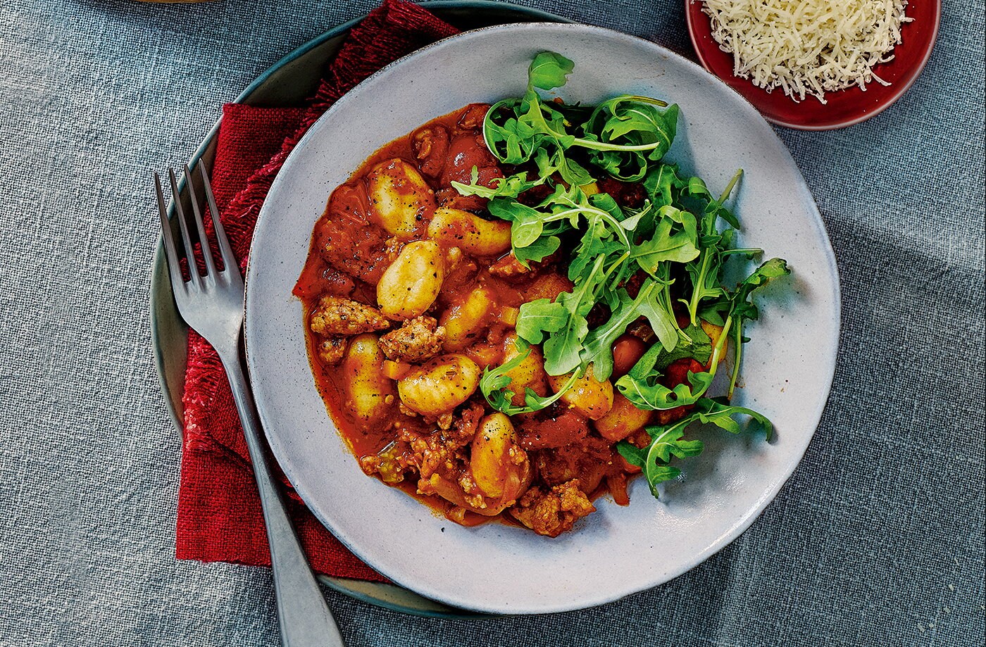 Speedy sausage ragu with gnocchi