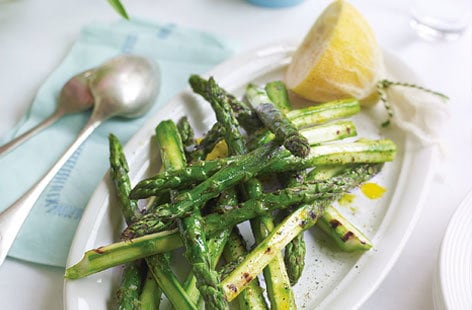 Griddled asparagus