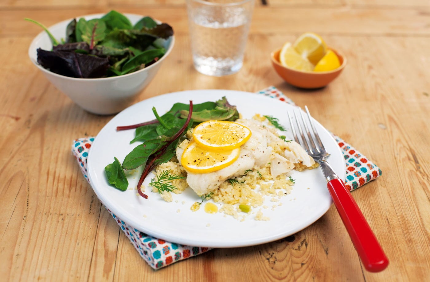 Fish and couscous parcels