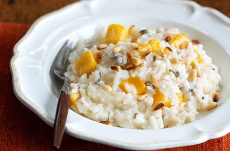 Image of "Butternut squash, sage and pine nut risotto"