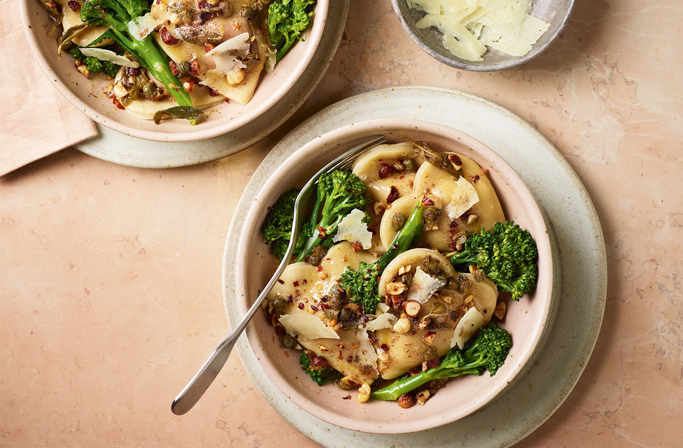 Sage and brown butter sauce with toasted hazelnuts