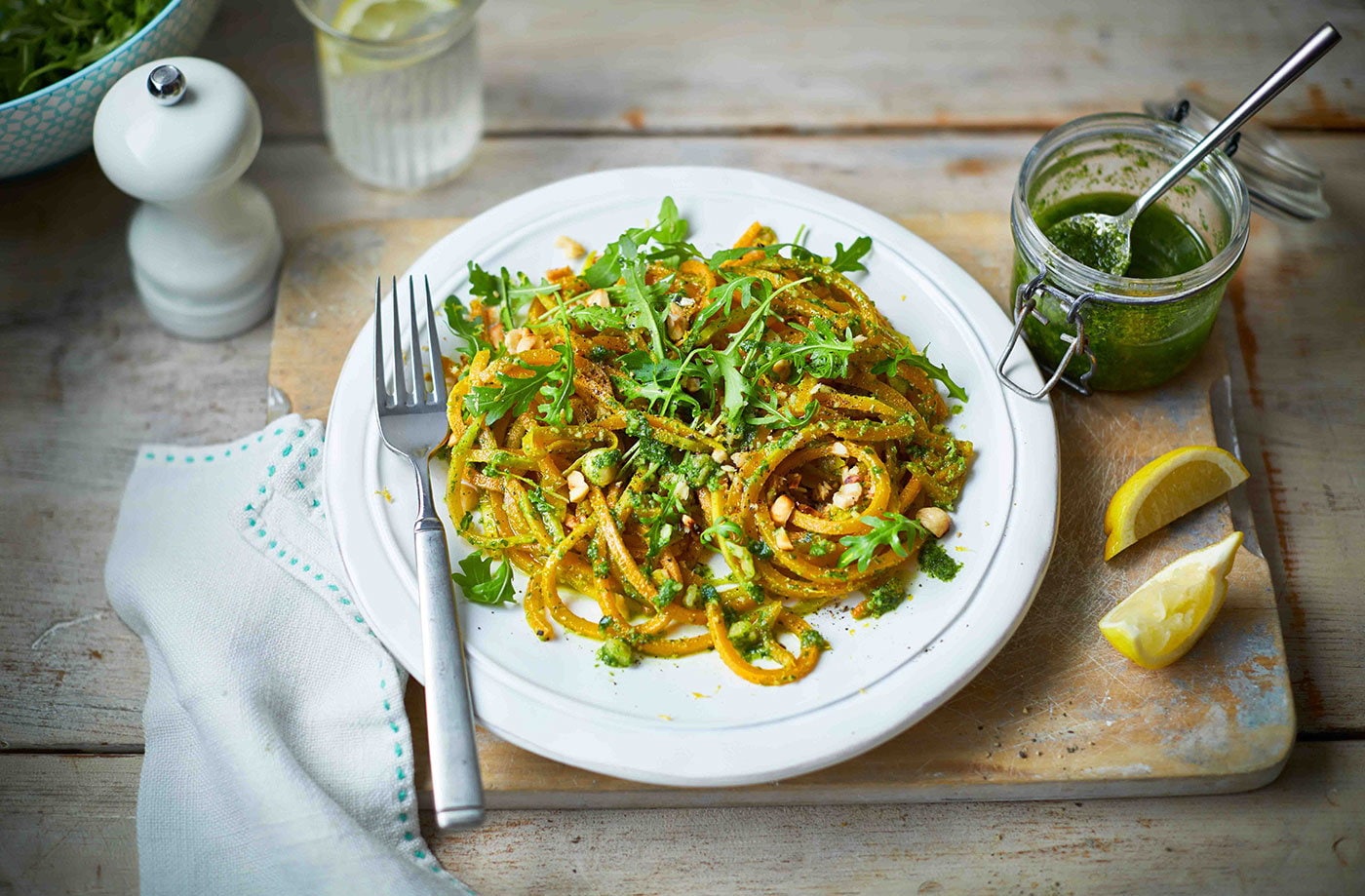 Vegan butternut squash spaghetti