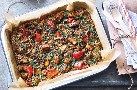 Image of "Tandoori paneer, pepper and cauliflower bake"