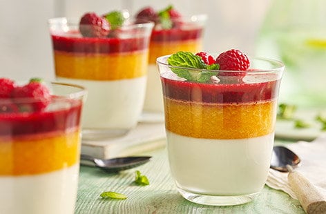 Image of "Peach melba pots"