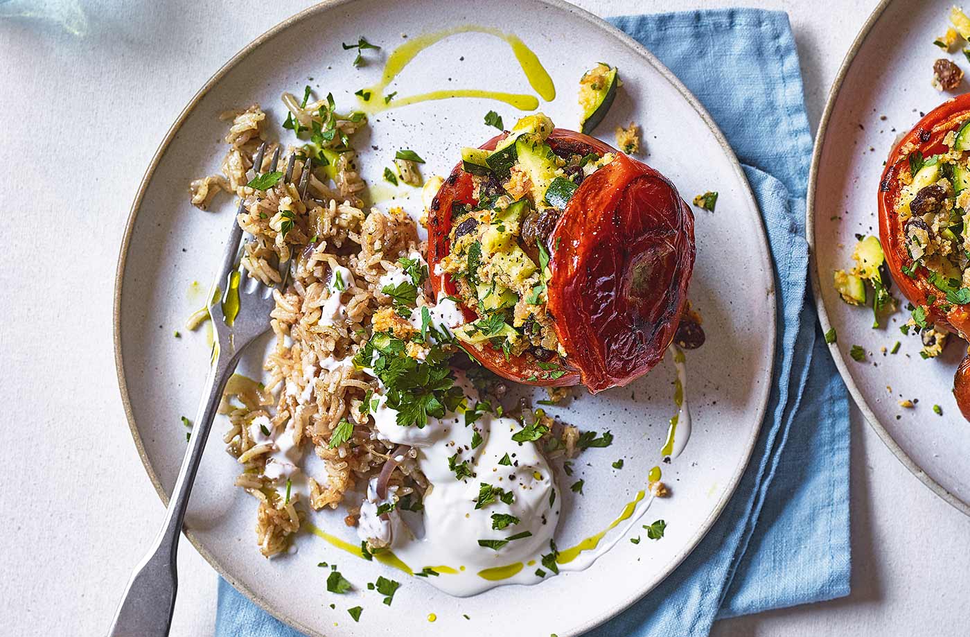 Spiced stuffed tomatoes