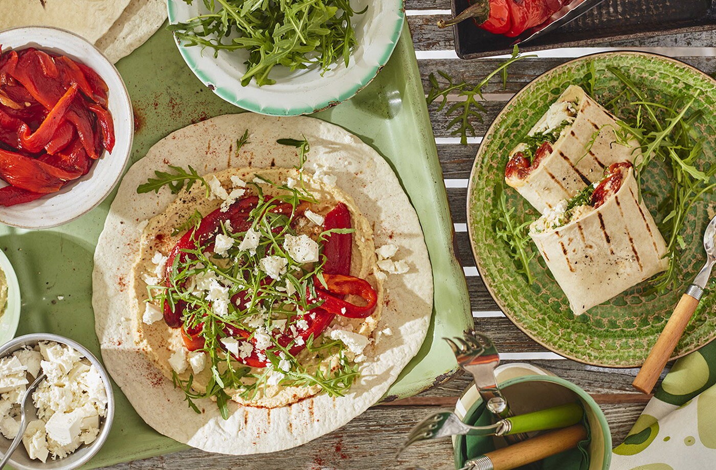 Sunny Spanish pepper wraps