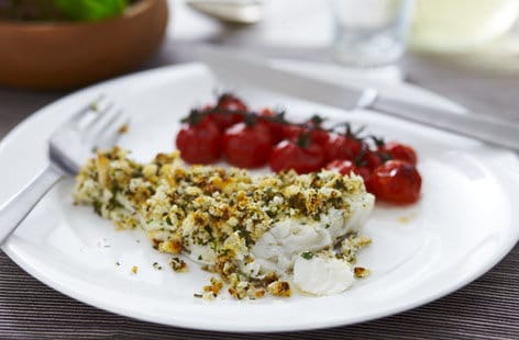 Image of "Herb-crusted cod"
