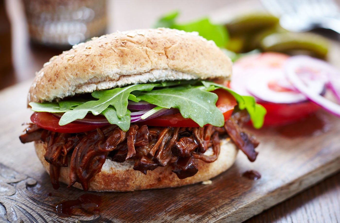 Slow-cooker shredded BBQ beef