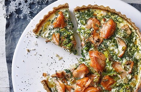 Image of "Smoked salmon and potato tart"