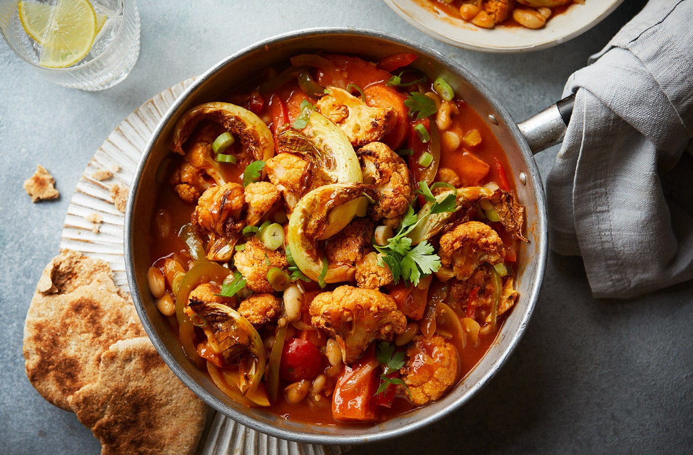 Smoky roasted veg and bean stew