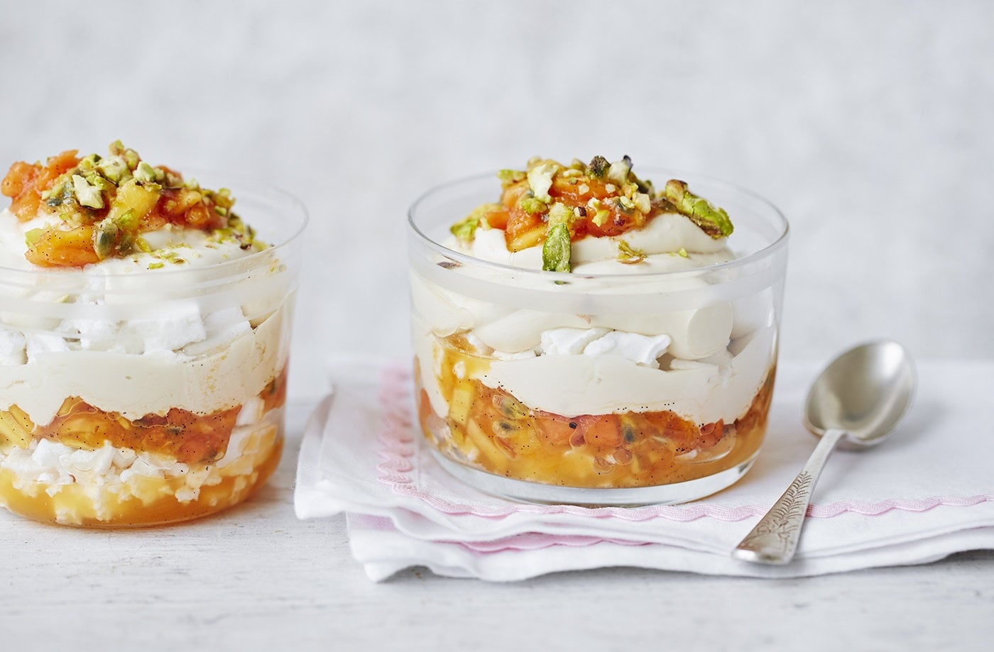 Papaya and passion fruit mess