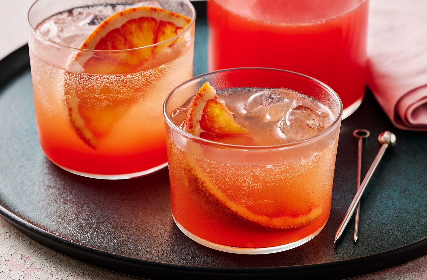 Blood orange and cardamom shrub