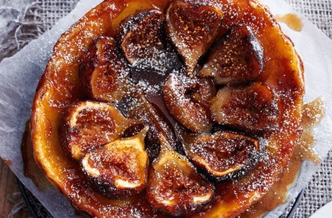 Image of "Fig, hazelnut and vanilla tarte Tatin"