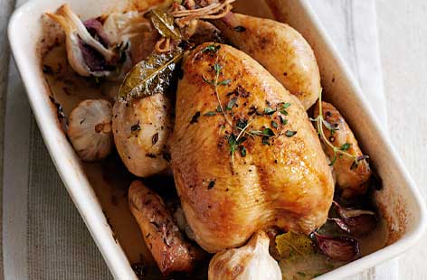Image of "Pot-roasted chicken with garlic "