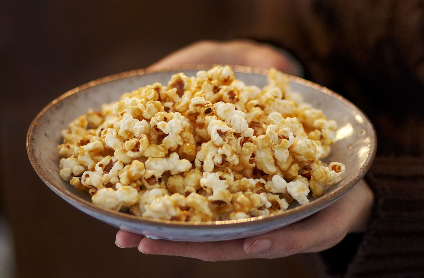 Sticky toffee butter popcorn