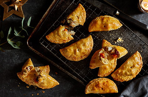 Image of "Leftover chicken and stuffing pasties"