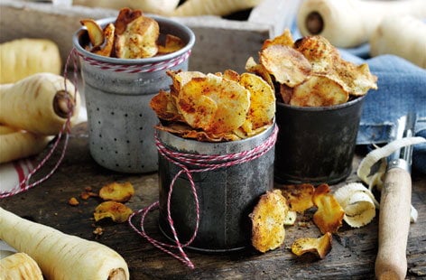 Image of "Spiced parsnip crisps"