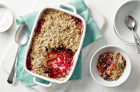 Image of "Forest fruit crumble"