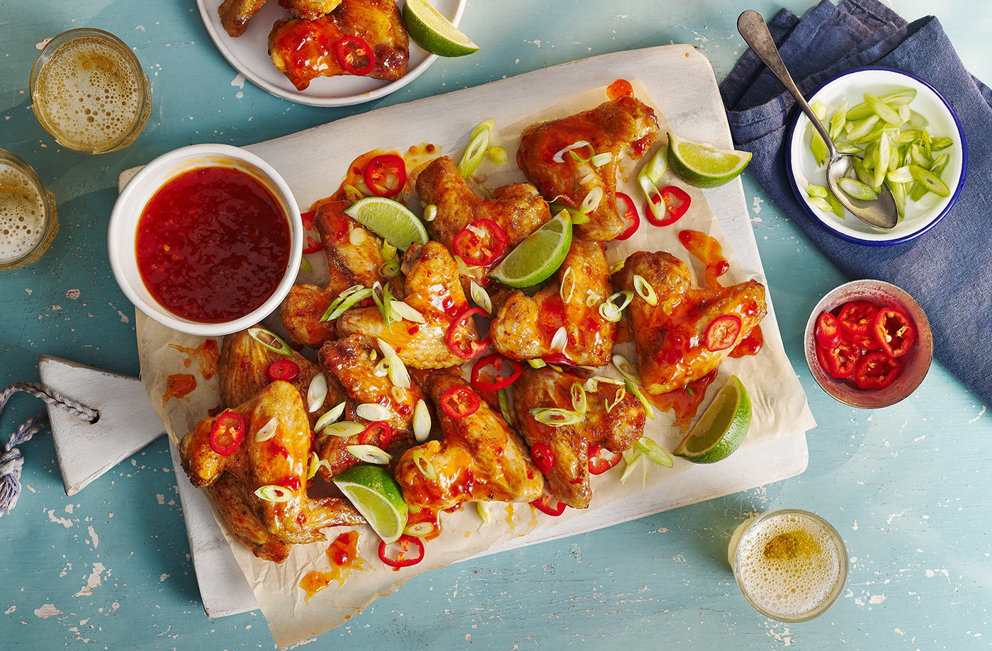 Sticky sweet chilli wings