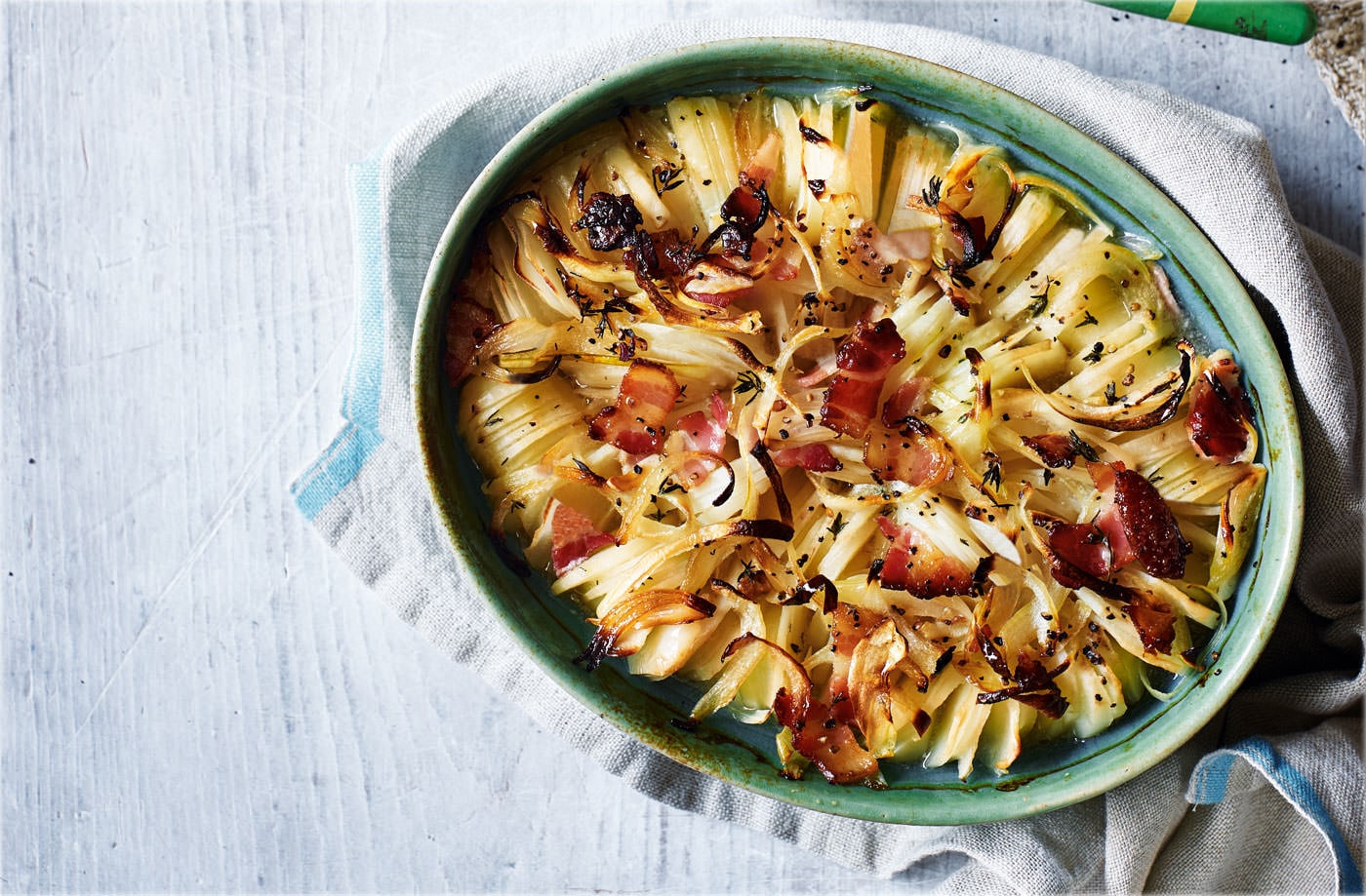 Spiral potato gratin