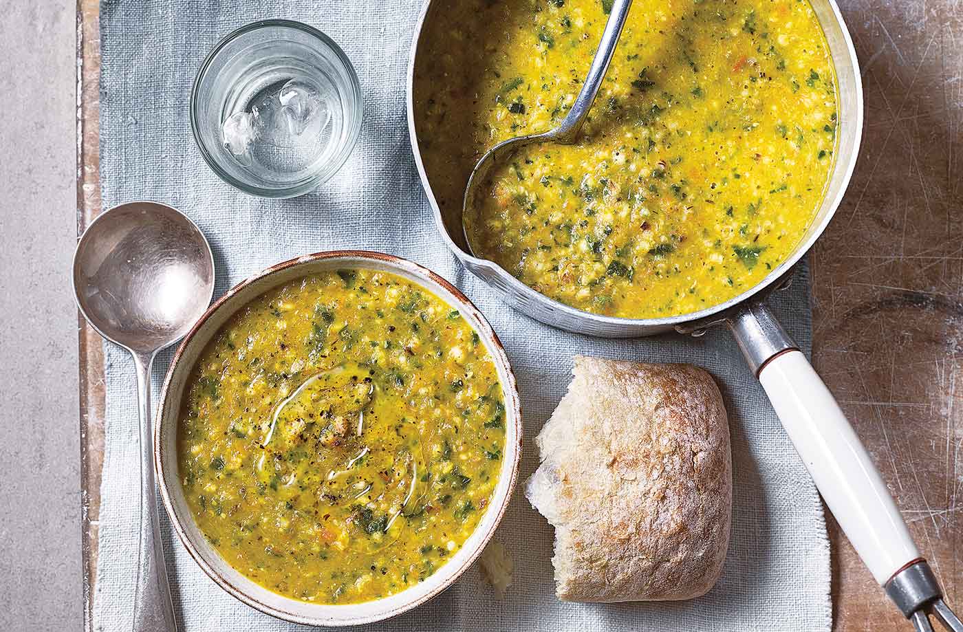 Veg and grains soup