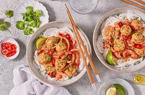 Image of "Satay chicken meatballs"