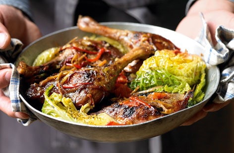 Image of "Roasted ginger, chilli and soy duck "