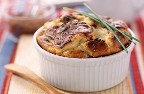 Delicious three cheese soufflé
