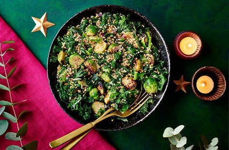 Image of "Charred greens with orange and hazelnuts"