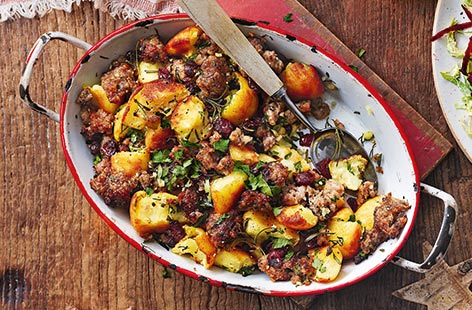 Image of "Potato and stuffing hash"