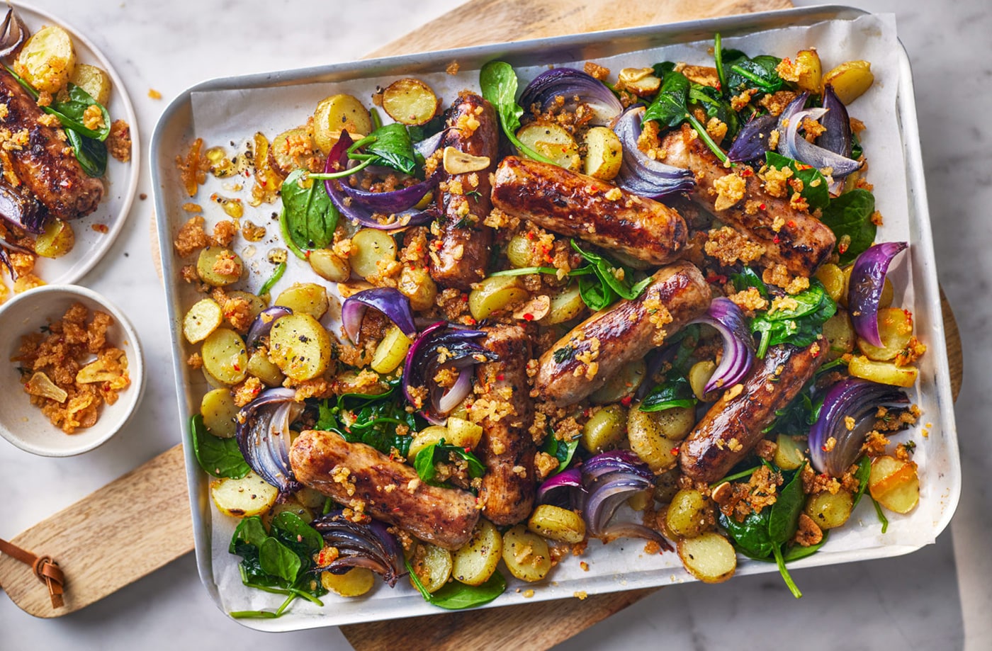 ‘Marmalade on toast’ sausage traybake