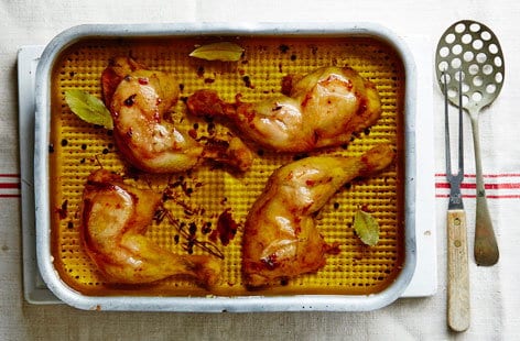 Image of "Confit chicken legs with garlic and thyme"