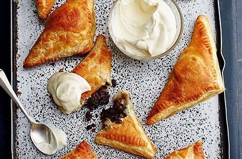 Image of "Chocolate, mascarpone and hazelnut puff pies"