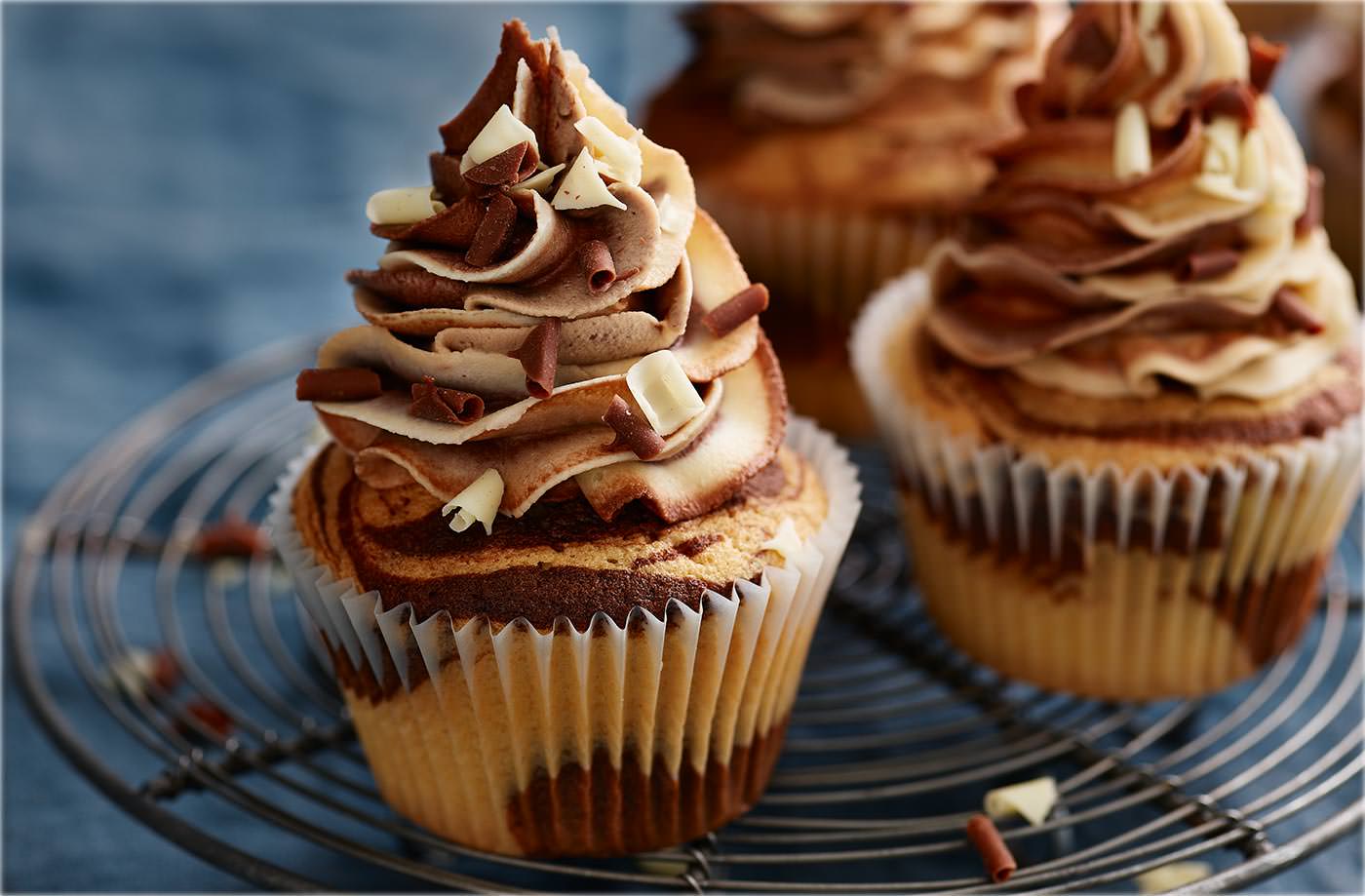 Chocolate marble milkshake cupcakes