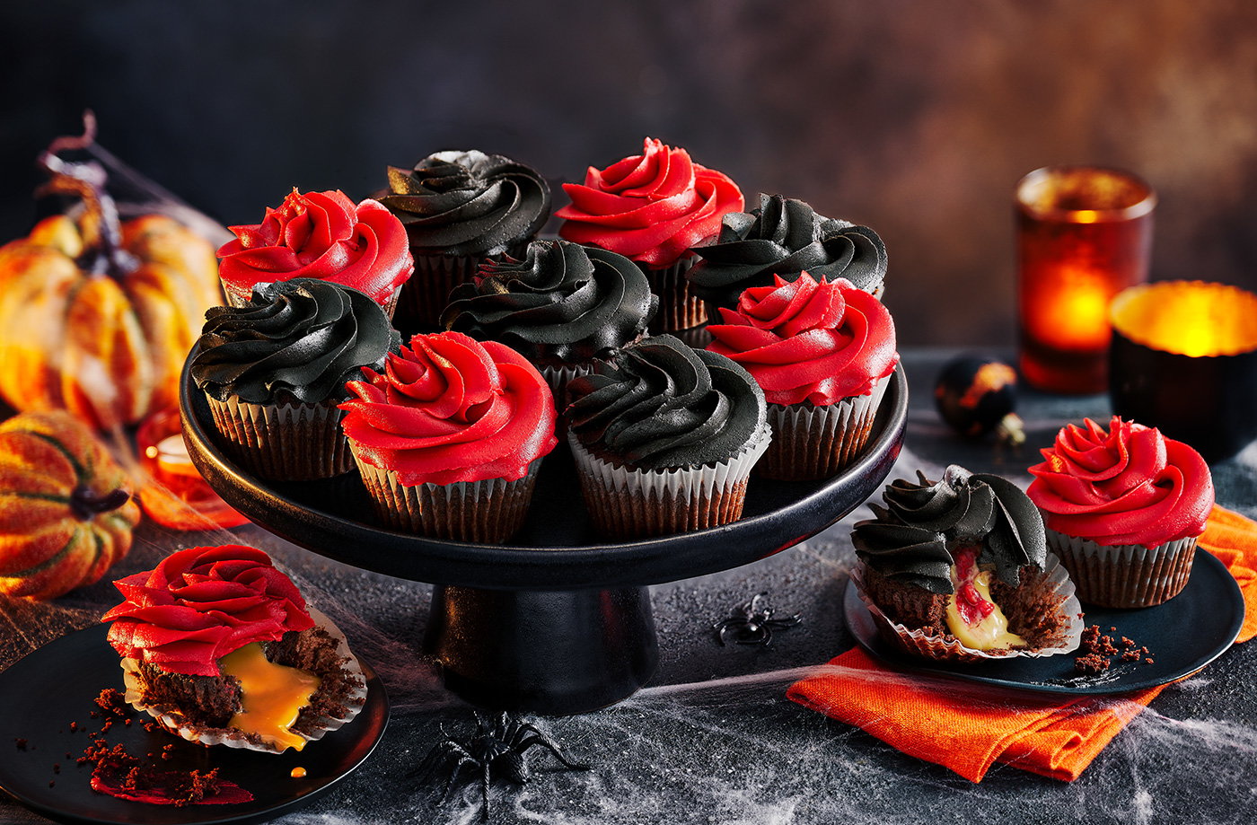 Trick or treat chocolate cupcakes