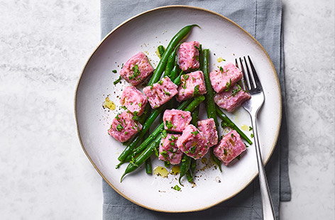 Image of "Cheat’s beetroot gnocchi"