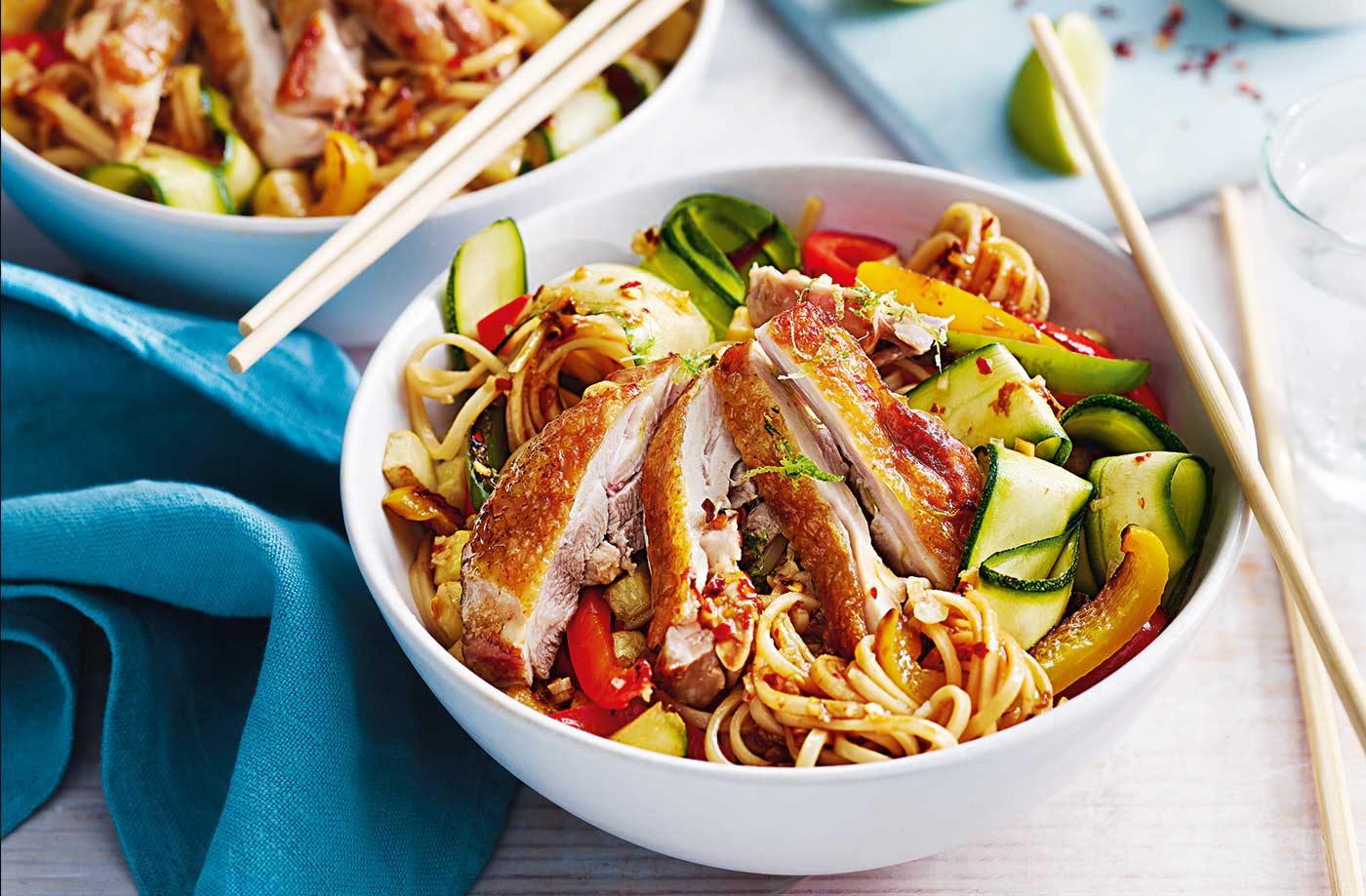 Bang bang chicken noodle stir-fry
